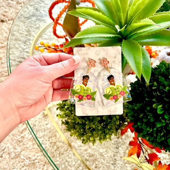 Prince Naveen Acrylic Dangle Earrings - Picture 3 of 4